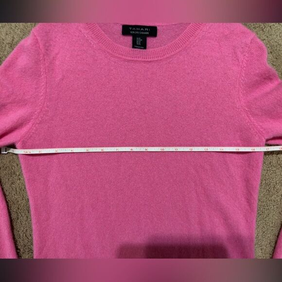 Tahari Pink Cashmere Crew - Picture 4 of 4